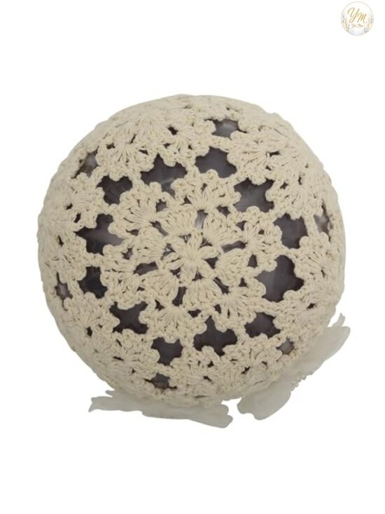 Handmade Crochet Skull Cap Beanie Hat Lightweight Breathable Cutout Floral Knit